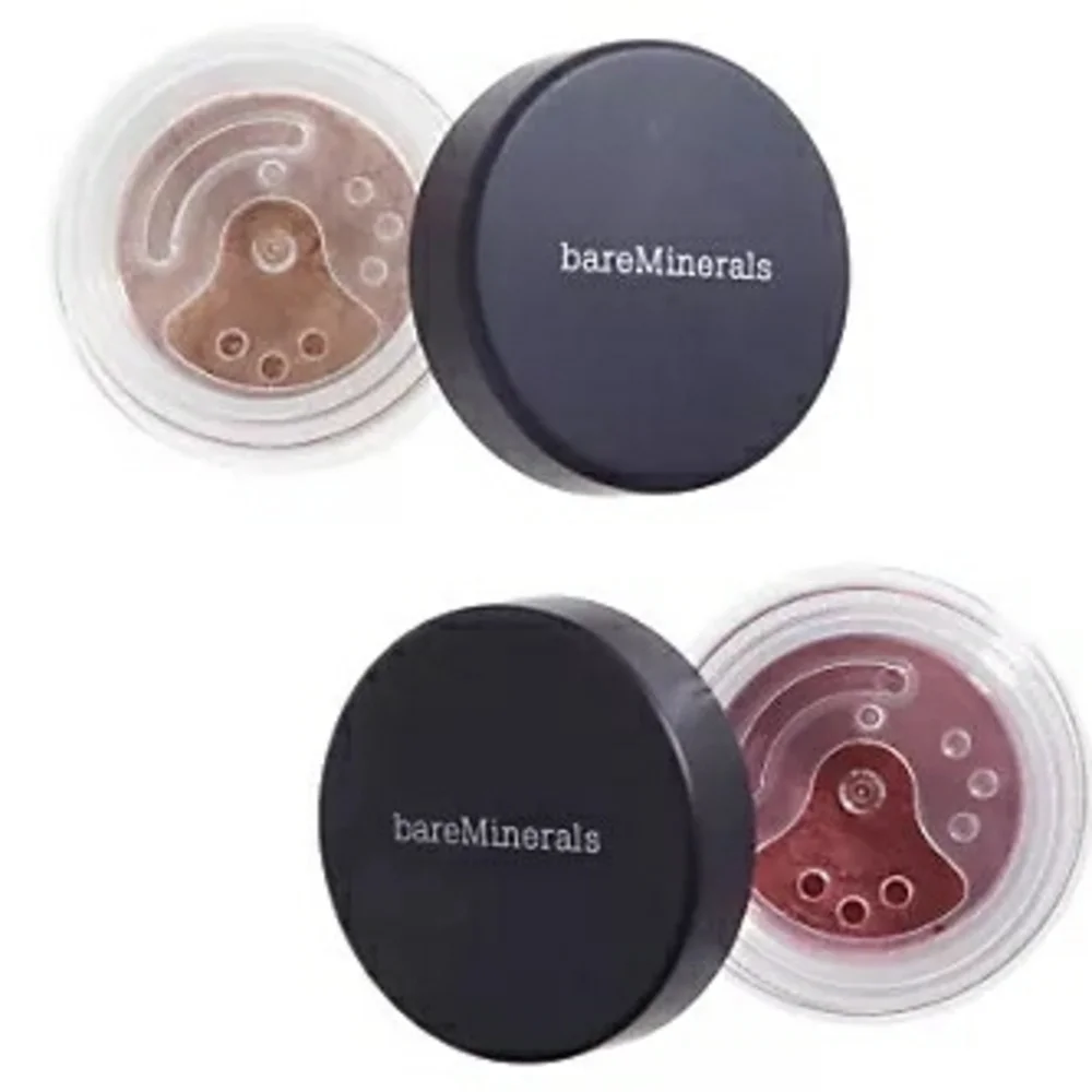 bareMinerals Makeup Collection with Gold Brush and Pink Shades